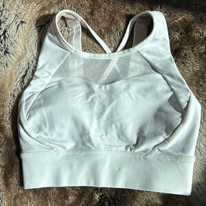 Lululemon, adjustable strap, white sports bra, size 4